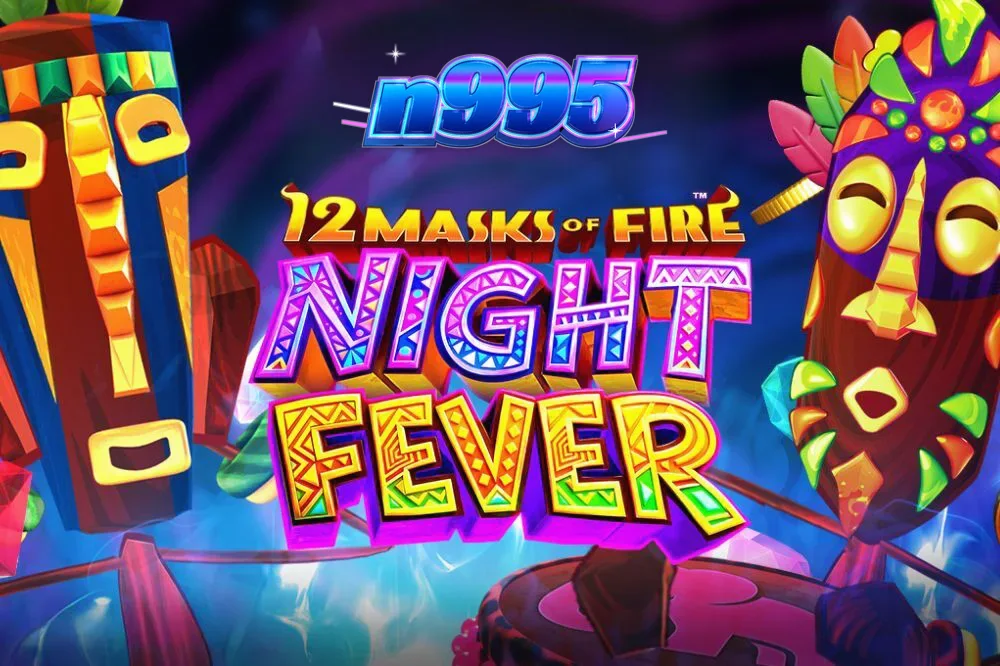 Interface vibrante de neon no jogo 12 Masks of Fire: Night Fever